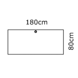 180/80 Rektangulr bordplade - Melamin