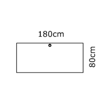 180/80 Rektangulr bordplade - Melamin