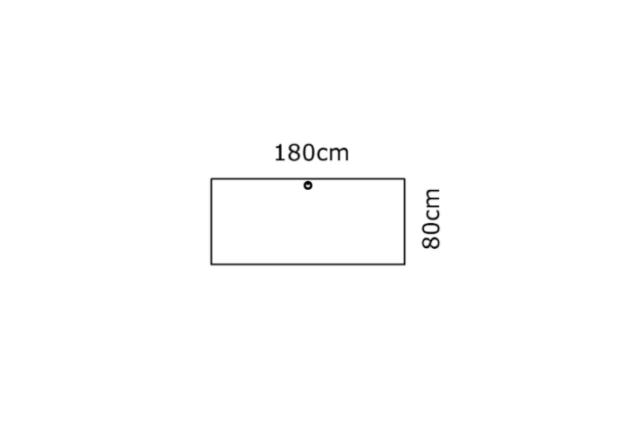180/80 Rektangulr bordplade - Melamin