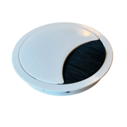 RUND KABELGENNEMFRING - HVID LAKERET STL