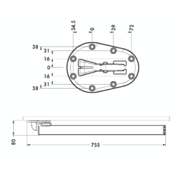 KLAPBORDBEN I VALGFRI FARVE