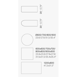 GRANIT BORDPLADE - FLERE STRRELSER