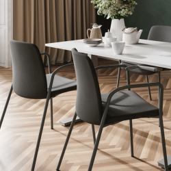 FULD POLSTRET STOL TIL FLERE FORML - MED ARMLN