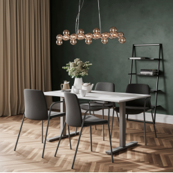 FULD POLSTRET STOL TIL FLERE FORML - MED ARMLN