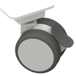 CONSET 501-37 HVE SNKE STEL MED JUSTERBAR BREDDE / SORT - HVID - SLV MED ELLER UDEN HJUL