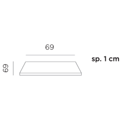 PIANI LAMINAT 70x70 CM BORDPLADE - UDENDRS