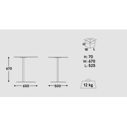 LOUNGEBORD 6-KANTET BAZALTO