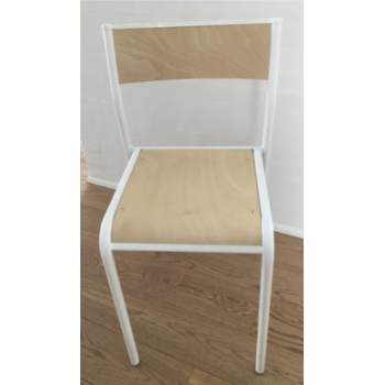 Lodi stol med b�ges�de, hvidt stel, demostol kr. 100.- 