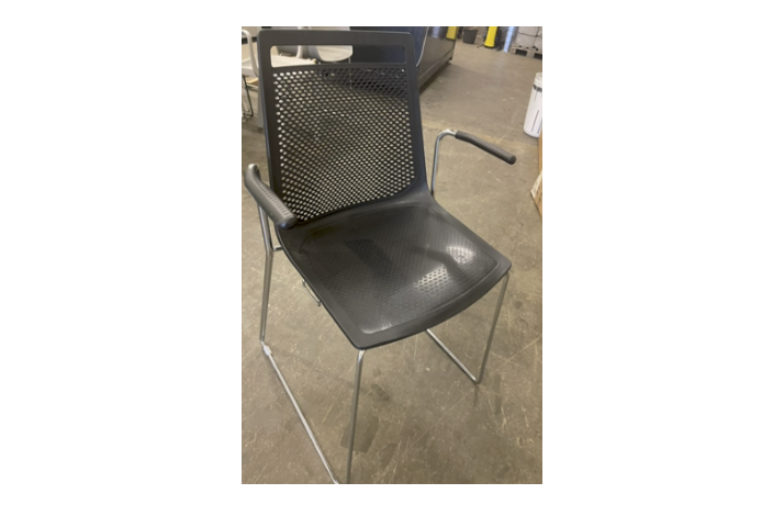 Stol til oph�ng bordkant, Gaber, sort, st�l ben med arml�n, sort nu kr. 200.- normal kr. 1.499.- 