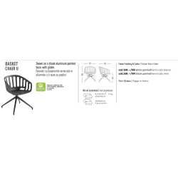 Demo stol Basket fra Gaber helt hvid nu kr. 400.- 