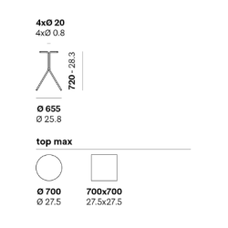 Nolita Bordstel restvare, ude eller indebrug, Brunlig sand nu kr. 300.- normal kr. 1.160.-