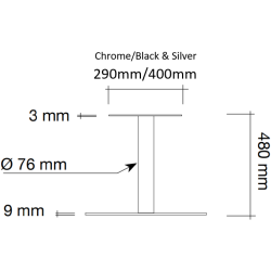 SJLESTEL A-SERIE - Max. bordplade 1000 mm