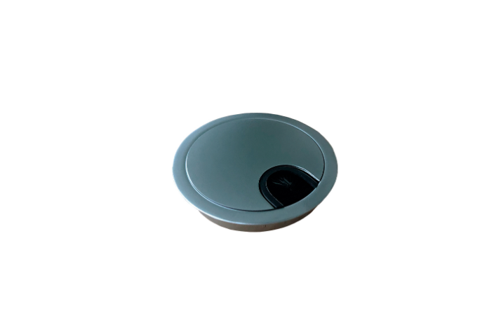 RUND KABELGENNEMFRING - ALUMINIUM LOOK