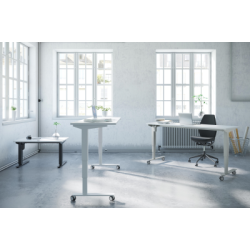 CONSET 501-37 HVE SNKE STEL MED JUSTERBAR BREDDE / SORT - HVID - SLV MED ELLER UDEN HJUL