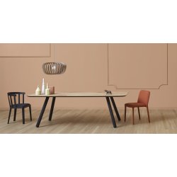 BONO TYKKE BORDBEN MED HJUL, MASSIV EG 56 MM, SORT ELLER ANDEN FARVE