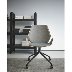 CENTURO STOL MED DREJELIG BASE &amp; HJUL - MED ELLER UDEN POLSTER