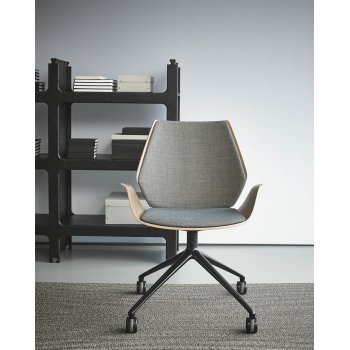 CENTURO STOL MED DREJELIG BASE & HJUL - MED ELLER UDEN POLSTER