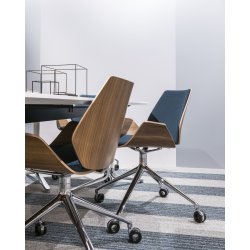 CENTURO STOL MED DREJELIG BASE &amp; HJUL - MED ELLER UDEN POLSTER