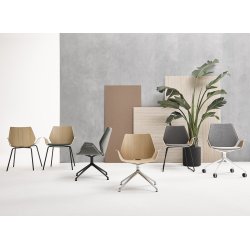 CENTURO STOL MED DREJELIG BASE - MED ELLER UDEN POLSTER