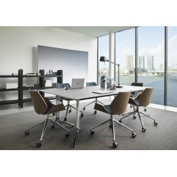 CENTURO STOL MED DREJELIG BASE &amp; HJUL - MED ELLER UDEN POLSTER