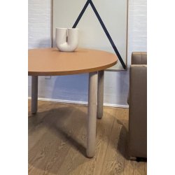 BONO TYKKE BORDBEN MED HJUL, MASSIV EG 56 MM, SORT ELLER ANDEN FARVE