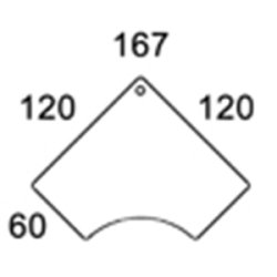 120x120 HJRNE BORDPLADE