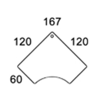 120x120 HJRNE BORDPLADE