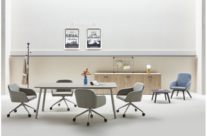 HANNA SWIWEL CHAIR - MED OG UDEN HJUL
