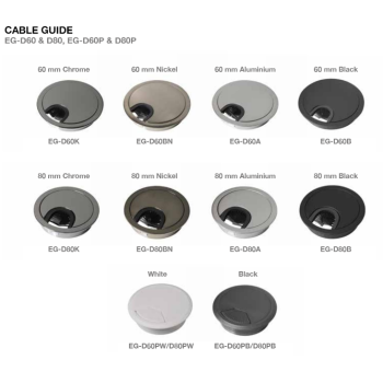 RUND KABELGENNEMFRING - SORT LAKERET STL