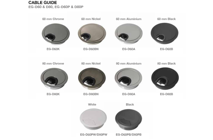 RUND KABELGENNEMFRING - SORT LAKERET STL