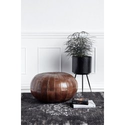 RUND PUF I BRUN LDER