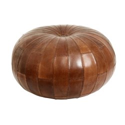 RUND PUF I BRUN LDER