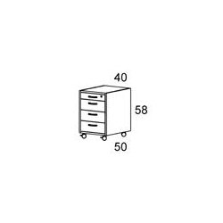 SKUFFEKASSETTE BG 4 SKUFFER