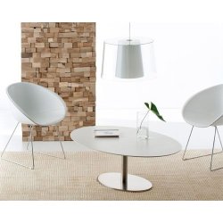 INOX ELLIPTICAL H:40/FOD:60X40 - Max. bordplade 120x80 cm