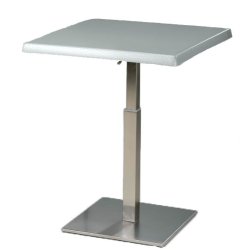 INOX ADJUSTABLE H:51-72,5 - Max. bordplade : 80 / 70x70 cm