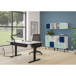 RAW H�VE S�NKEBORD MED FIRKANTEDE BEN - 2 s�jlet - inkl. bordplade