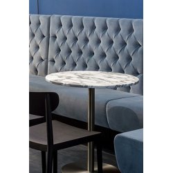 INOX STEL MED MARMOR BORDPLADE - Bordplade strrelse :60 - :70 cm / 60x60 cm