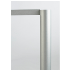 BORDRAMME TIL VALGFRI BORDPLADE - SORT/ALU - RUNDE BEN