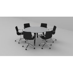 SPIDER KANTINEBORD RUND - Bordplade strrelse : 100 - : 200 cm