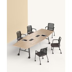 TOSCA MESH STOL MED HJUL/MEDER