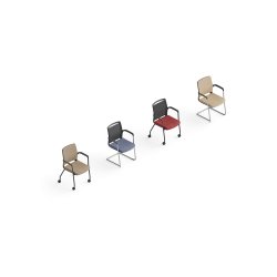 TOSCA MESH STOL MED HJUL/MEDER