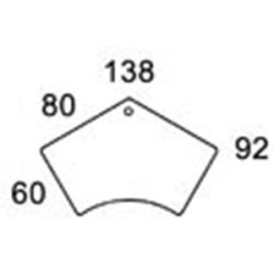 138 TRAPEZ BORDPLADE