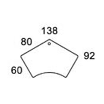 138 TRAPEZ BORDPLADE