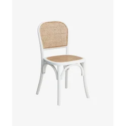 WICKY CAFESTOL MED FLETTET RYG - HVID